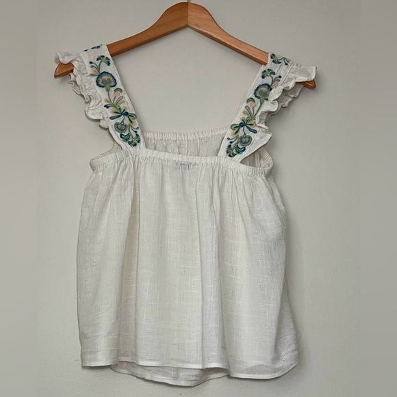 Madewell Cream Ruffle Strap Tank Top Embroidered Strap
Swing Top - Picture 14 of 14
